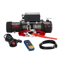 silent 12000 lbs electric winch nylon rope winch lifting equipment synthetic rope