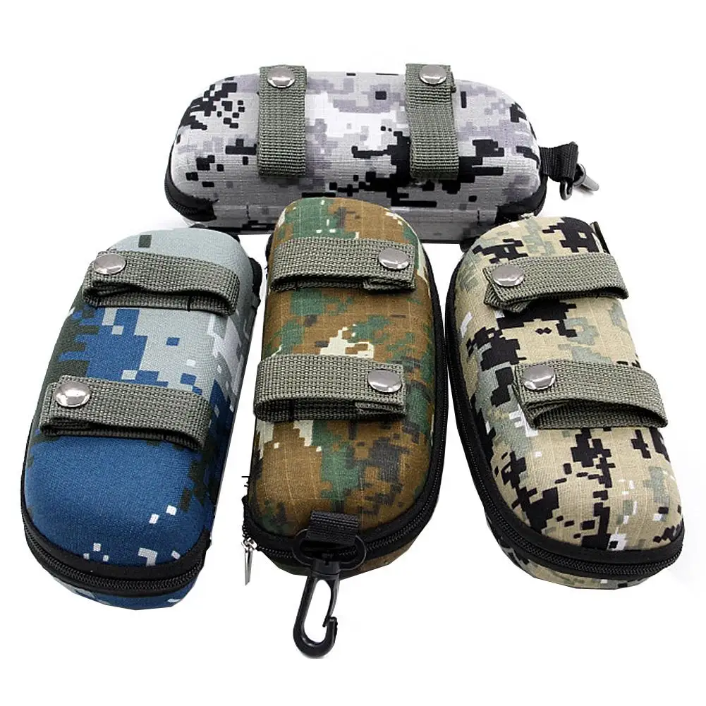 

Outdoor Portable Camouflage Sunglasses Case Zipper Glasses Organizer Belt Storage Box For Camping Hiking Sunglasses Case