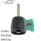2 кнопки Автомобильный Дистанционный ключ для Peugeot 106 206 306 307 107 207 407 для Citroen C1 C3 C4 Saxo Picasso Xsara Berlingo 2003-2009