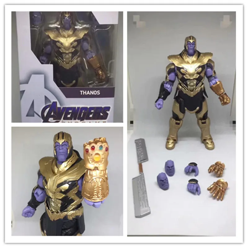 18 см 2019 фильм Мститель 4 Endgame SHF Thanos фигурку Бесконечность Gauntlet игрушки кукла для
