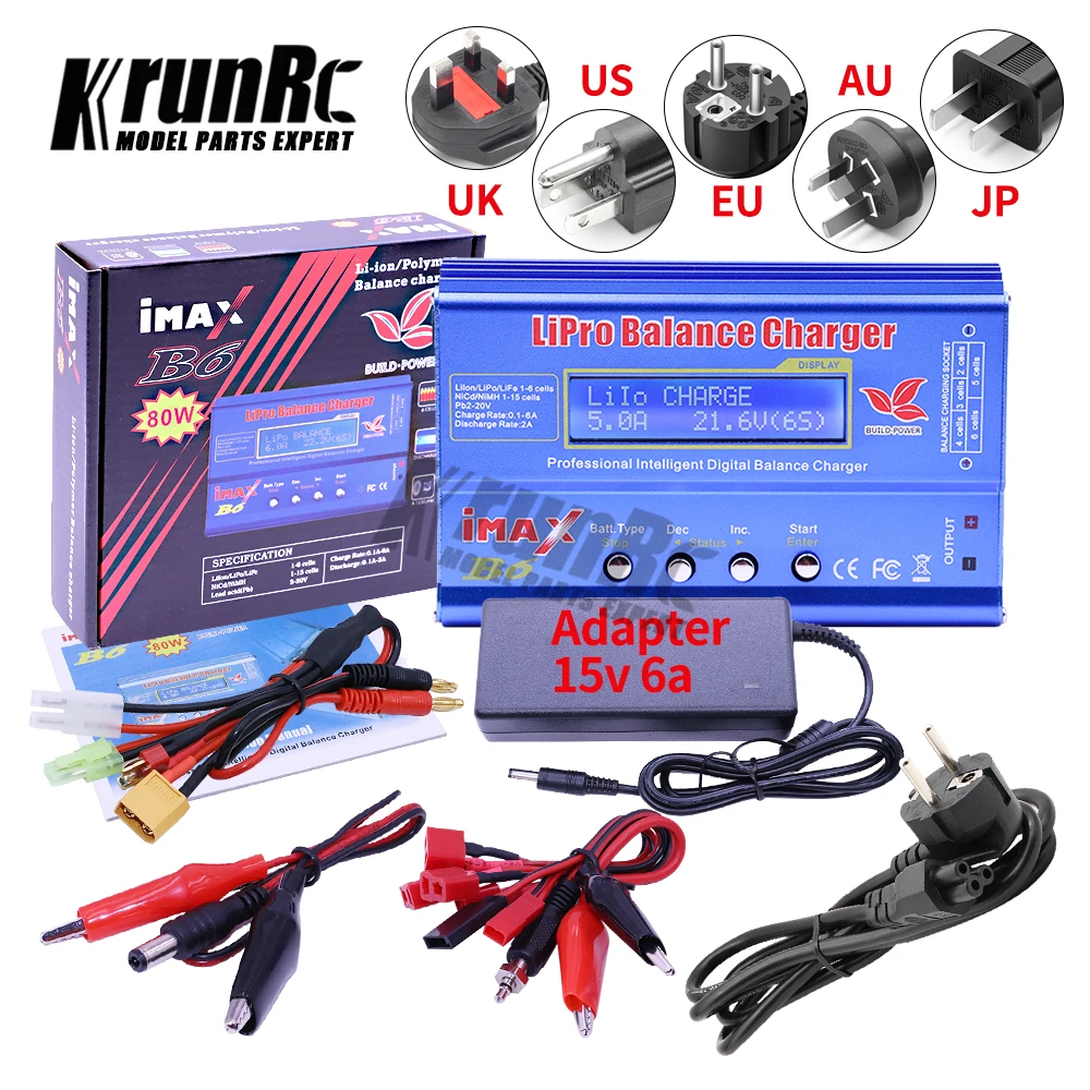 IMAX B6 цифровое RC Lipo NiMh зарядное устройство для аккумулятора + адаптер переменного