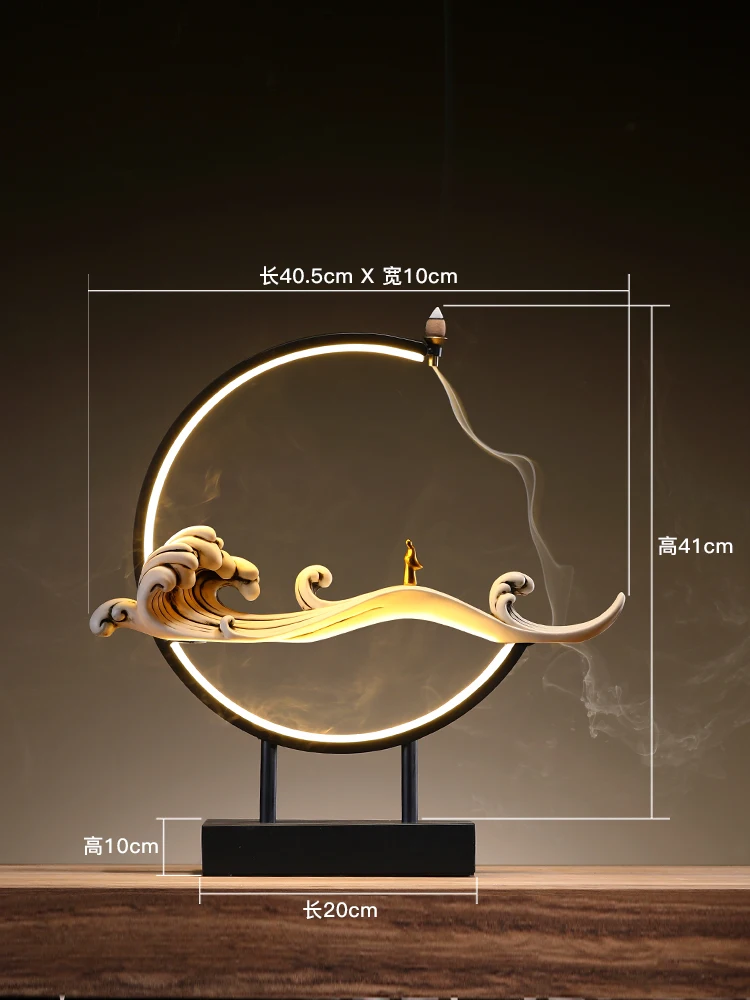 Креативный обратного потока горелка для благовоний керамический дымчатый