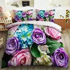 Bailipromise 3D Красочные цветы пододеяльник набор пододеяльников для кровати полный размер одиночныйдвойнойкоролевакороль роскошный комплект постельного белья