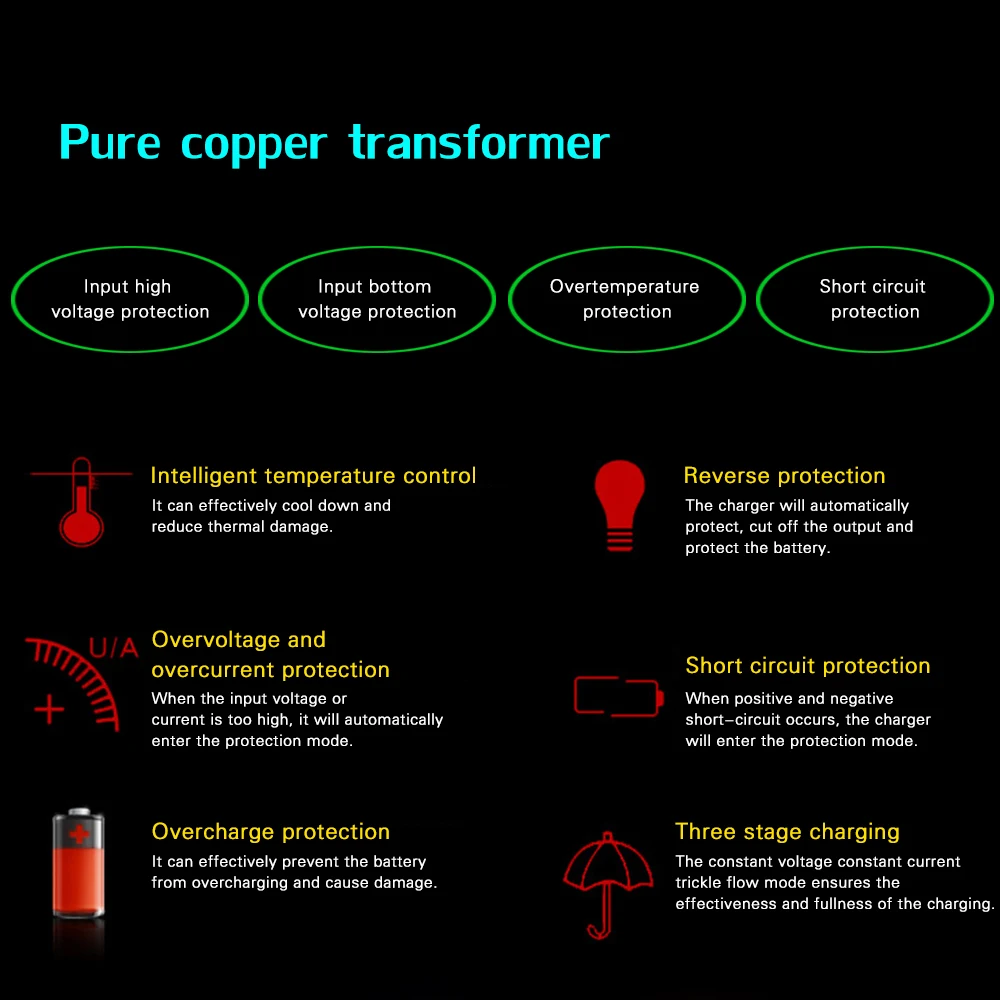 Зарядное устройство для аккумуляторов автомобиля и мотоцикла 12 В 2 А полностью
