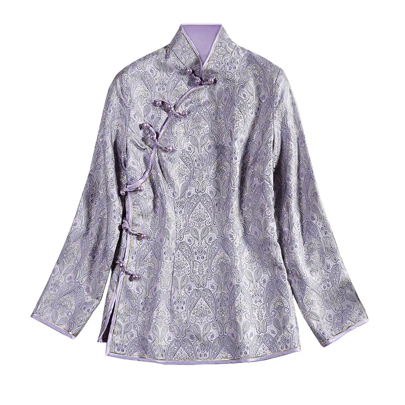 Женская хлопковая куртка в китайском стиле новинка весны 2020 жаккардовые куртки с