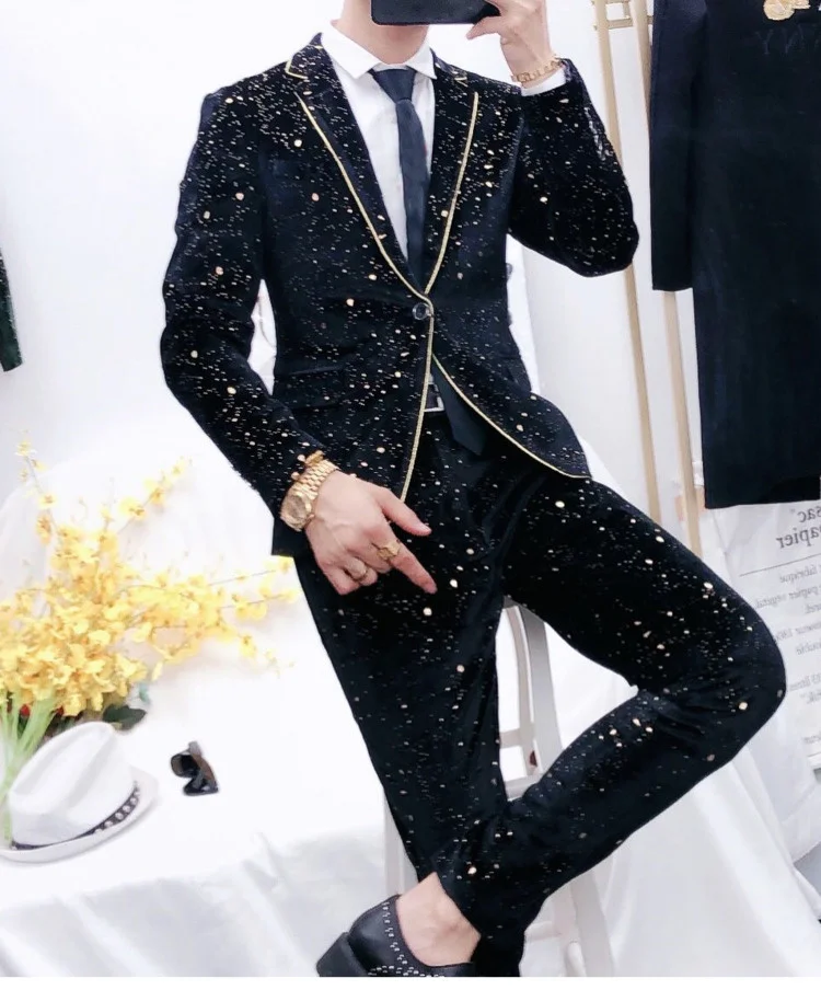 

Blazer Masculino Verde Men Black Blazer Sexy Costumes Mens Wedding Blazer Singer Man's Suit 2021 Male Evening Show Blazer Hombre