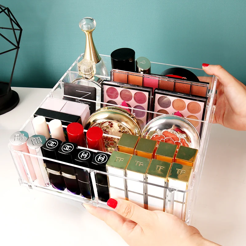 Акриловый Органайзер для косметики Коробка Для Хранения Крема CC органайзер