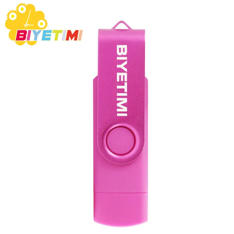 Розовый Смартфон, 128 ГБ, USB флеш-накопитель, металлическая флешка, 64 ГБ, 32 ГБ, 16 ГБ, 8 ГБ, 4 Гб, usb, высокоскоростная карта памяти, посылка - Цвет: Розовый