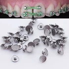 Стоматологическая Ортодонтическая лингвическая Кнопка Dentst, 10 шт., прямая Связывание проушины, выдвижной Тяговый крючок, язычная кнопка с небольшим скобком