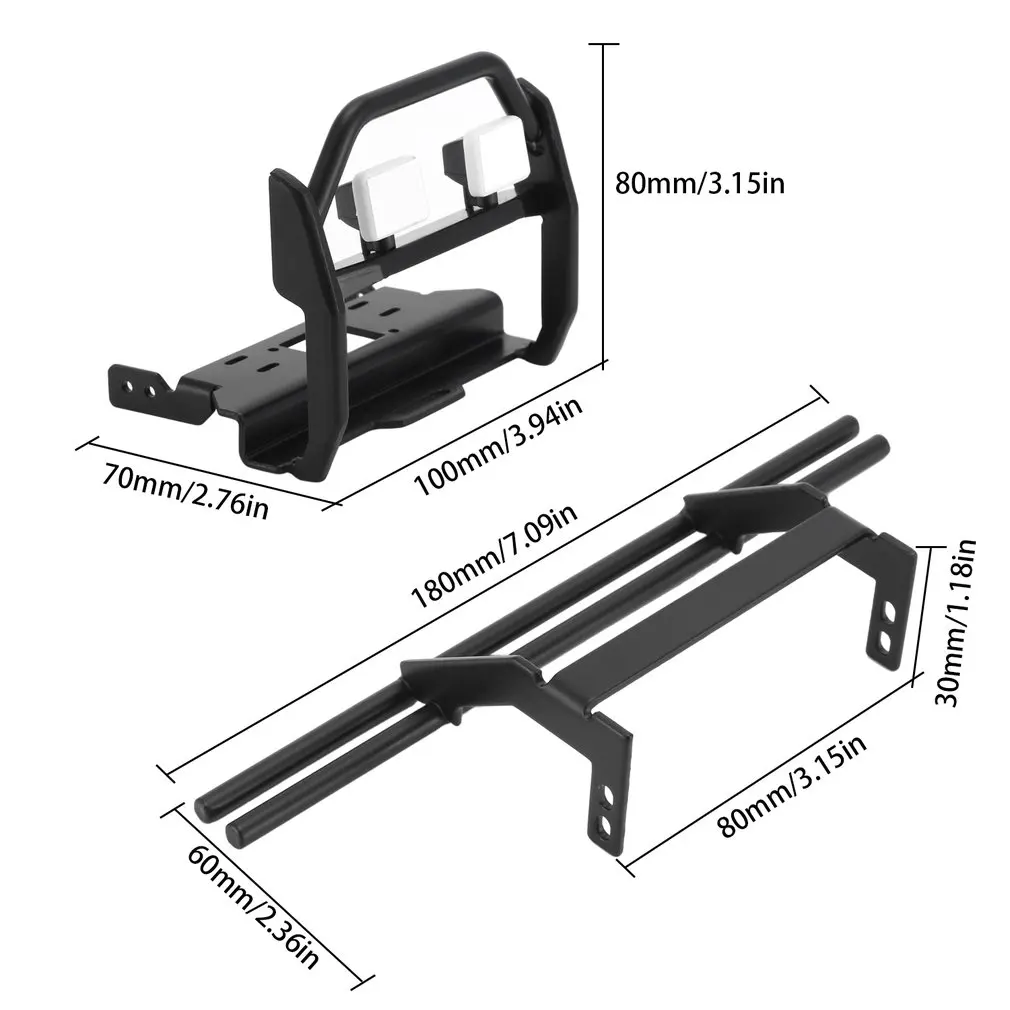 

RC Metal Front Bumper For TRX-4 For TRX-6 G63 G500 Exquisite Appearance Good Replacement Direct Installation