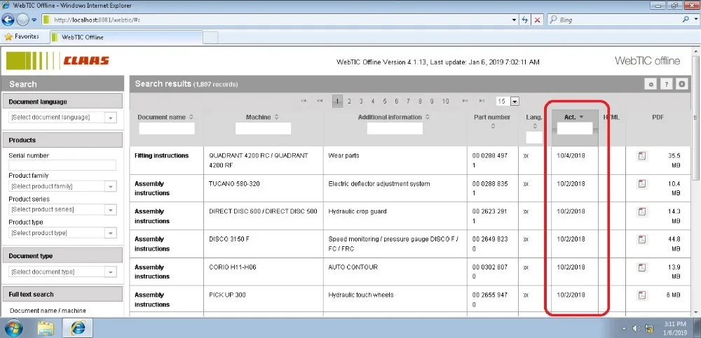 Для Claas WebTIC-технический центр [2022] несколько языков + USB HDD