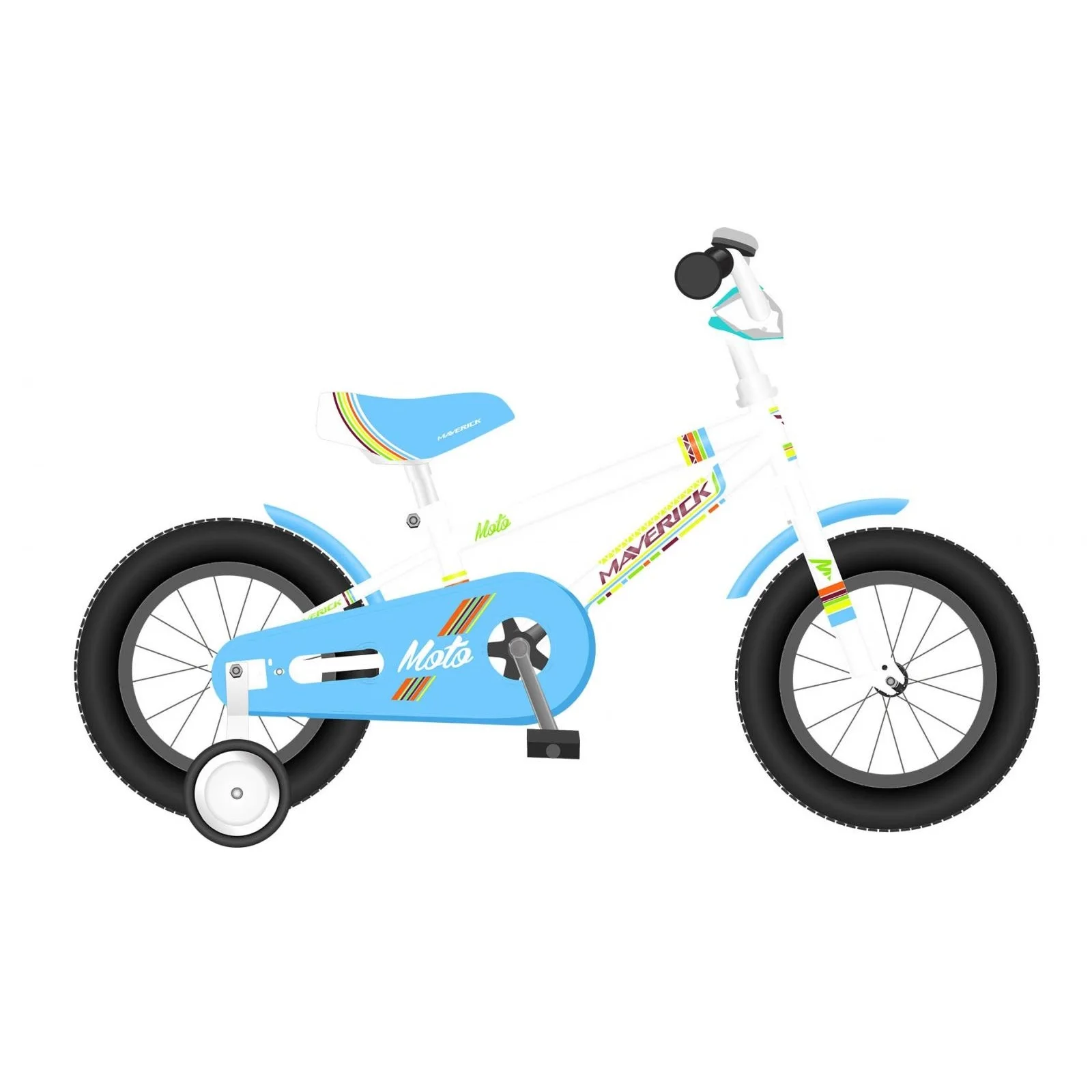 Детский велосипед Maverick Moto 14 14.0 (2017) цвет белый | Спорт и развлечения