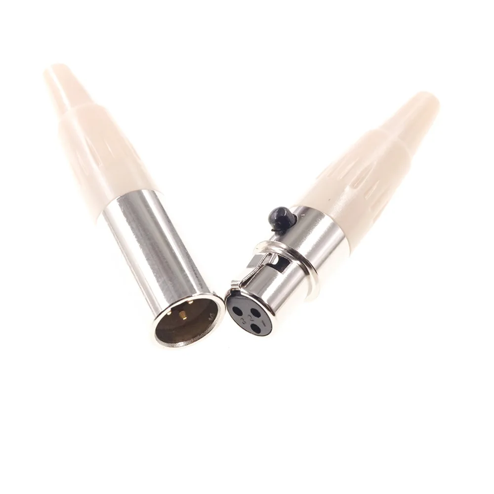 Hight End слоновой кости Mini XLR 3 Pin аудио кабель Разъем штекер Женский положения