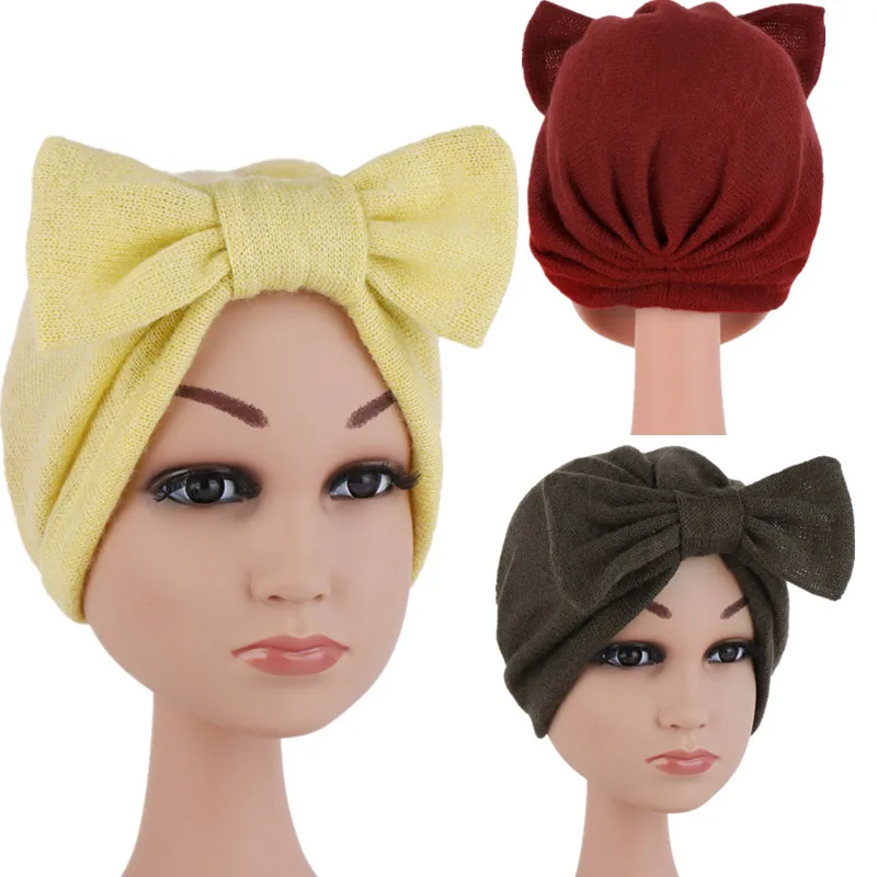 

7Colors European Cute Girls American Wire Baby Children's Products Toddler Hats Detachable Bow Tie Caps Indian Soft Comfor