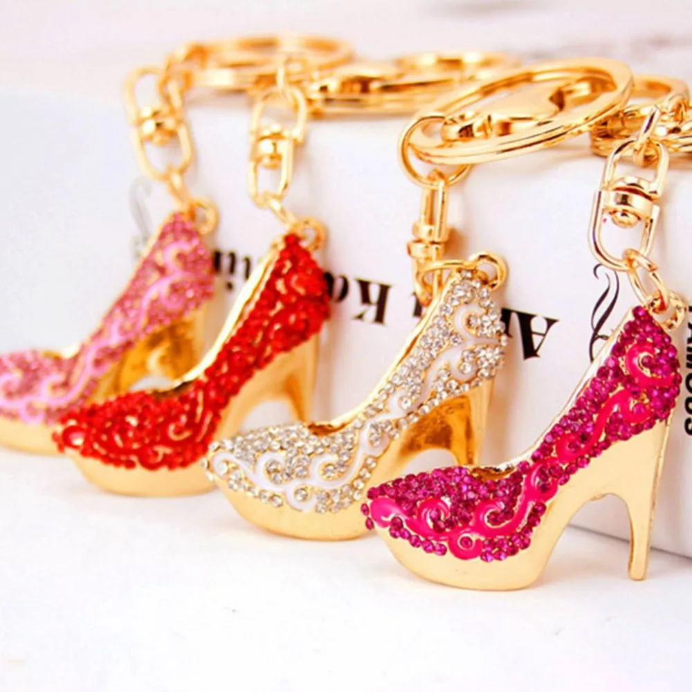 Модный дизайн Креативный брелок для ключей Женская обувь на высоком каблуке