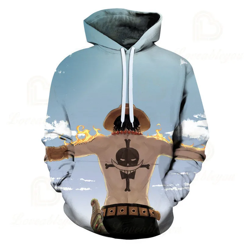 Новейшие толстовки с изображением пиратов и белых бороды уличная одежда Portgas D Ace