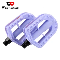 west biking lightweight kids bikes bicycle pedal 12mm hard plastic footrest cycling pedsl anti slip children kid bicycle pedals