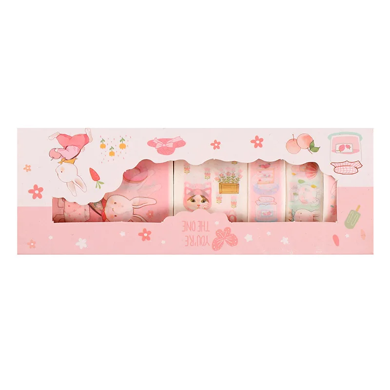 

Mohamm 1 Box Washi Tape Cute Cartoon Scrapbooking Stationery School Supplies