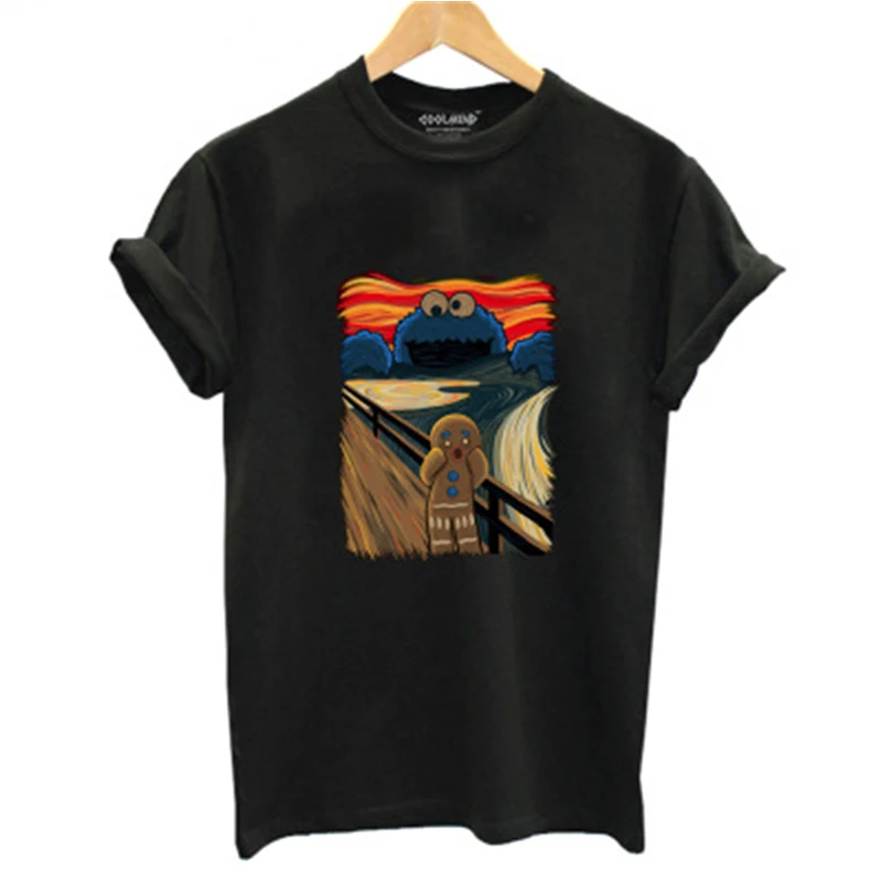 Милая летняя футболка из 100% хлопка забавная с героями мультфильмов женские топы