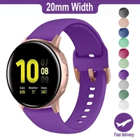 silicone strap for samsung galaxy watch active 2 bands 44mm 40mm belt bracelet gear s2 classic amazfit bip gtr 42mm strap smart