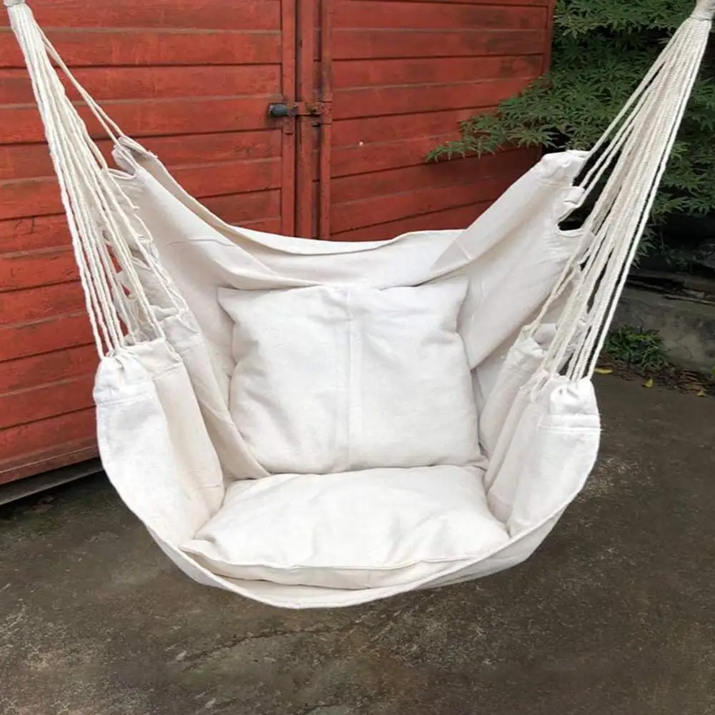 

Outdoor Portable Thicken Hammock Garden Travel Camping Throw Pillow Swing Chair