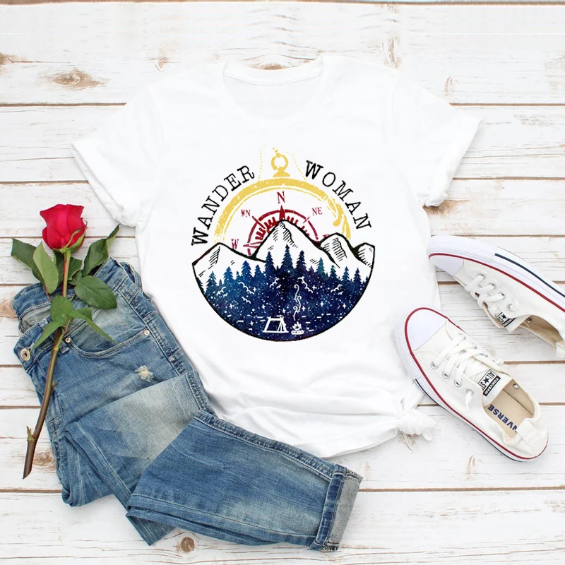 

Women Vintage Fashion Striped Rainbow Lady Floral Clothes Summer Top T Graphic Shirt T-shirts Female Ladies Womens Tee T-Shirt