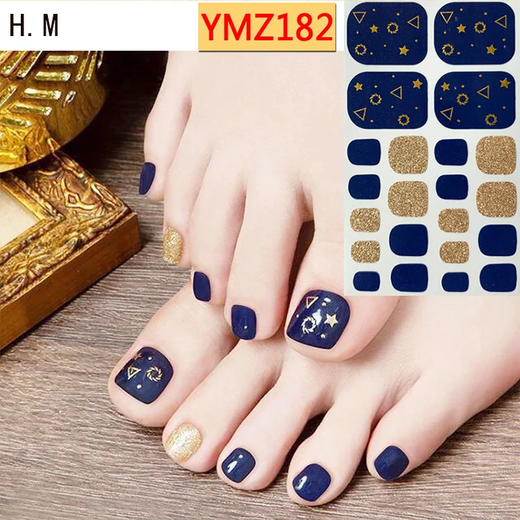 

Foot Nail Stickers 5PCS Nail Patch Foot Nail Art Decorations Acrylic Nails Fake Nails Stickers for Nails Charms Manicure Glitter