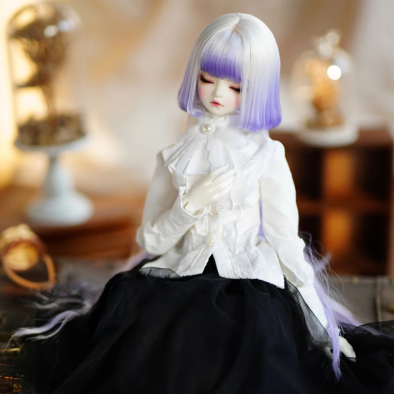 

Muziwig 1/3 1/4 1/6 Bjd Wig High Temperature Long Fashion Fairy Wavy Colorful Wire Bjd Wigs SD For BJD Doll