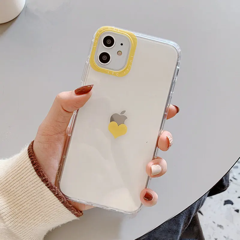 Y Lovebay Love Heart Прозрачный чехол для iPhone 11 Pro X XR XS Max 7 8 Plus противоударный бампер чехол для телефона мягкий ТПУ Защита задняя крышка - Цвет: Y