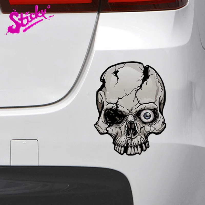 Липкий значок с пиратским черепом брендовая Автомобильная наклейка Декор