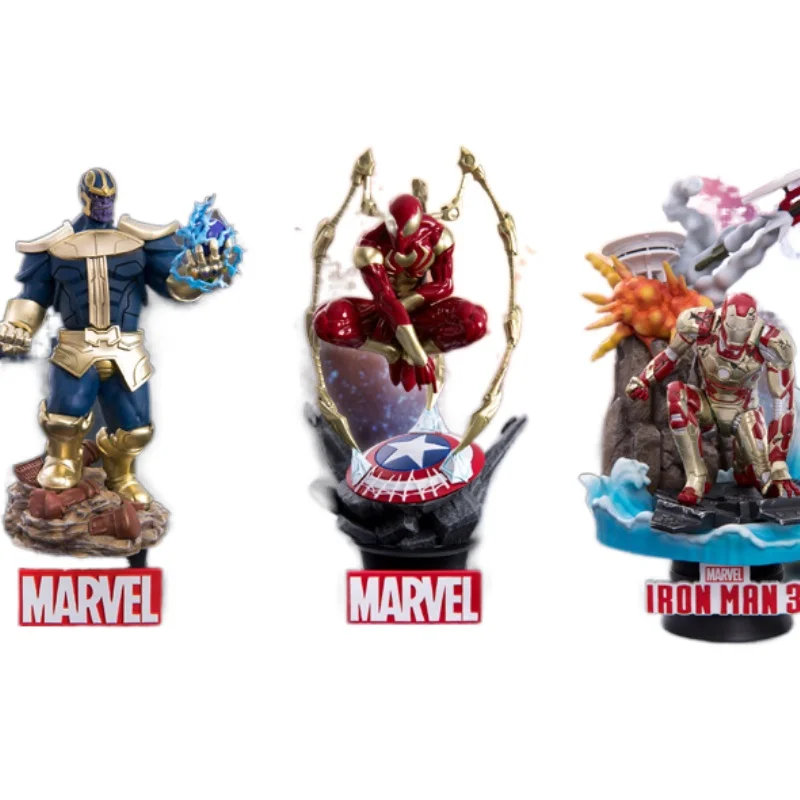 

Marvel Железный человек Человек-паук танос Фигурки игрушки Коллекционное издание декоративная Модель Кукла подлинные игрушки хобби экшн для ...