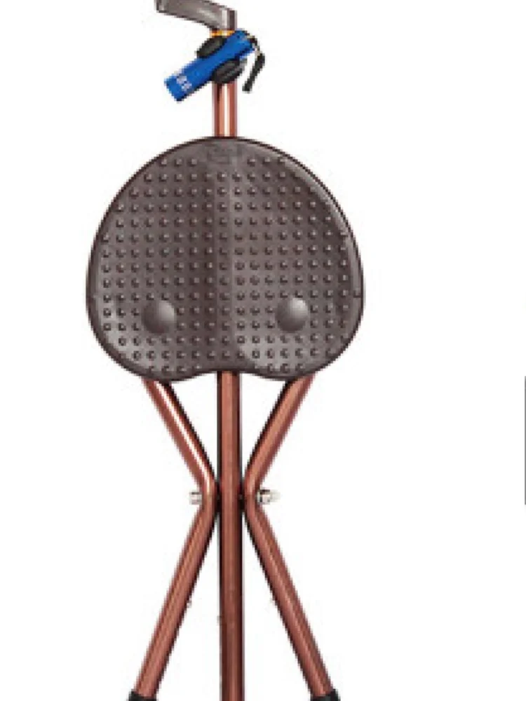 

TT Walking Stick for the Elderly Seat Elderly Folding Non-Slip Lightweight Seat with Stool Four Foot Cane Stick