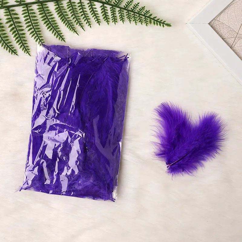 

100 PCS 7-10cm Turkey Marabou Feathers Fluffy Wedding Dress DIY Jewelry Decoration decorative Accessories Feathers
