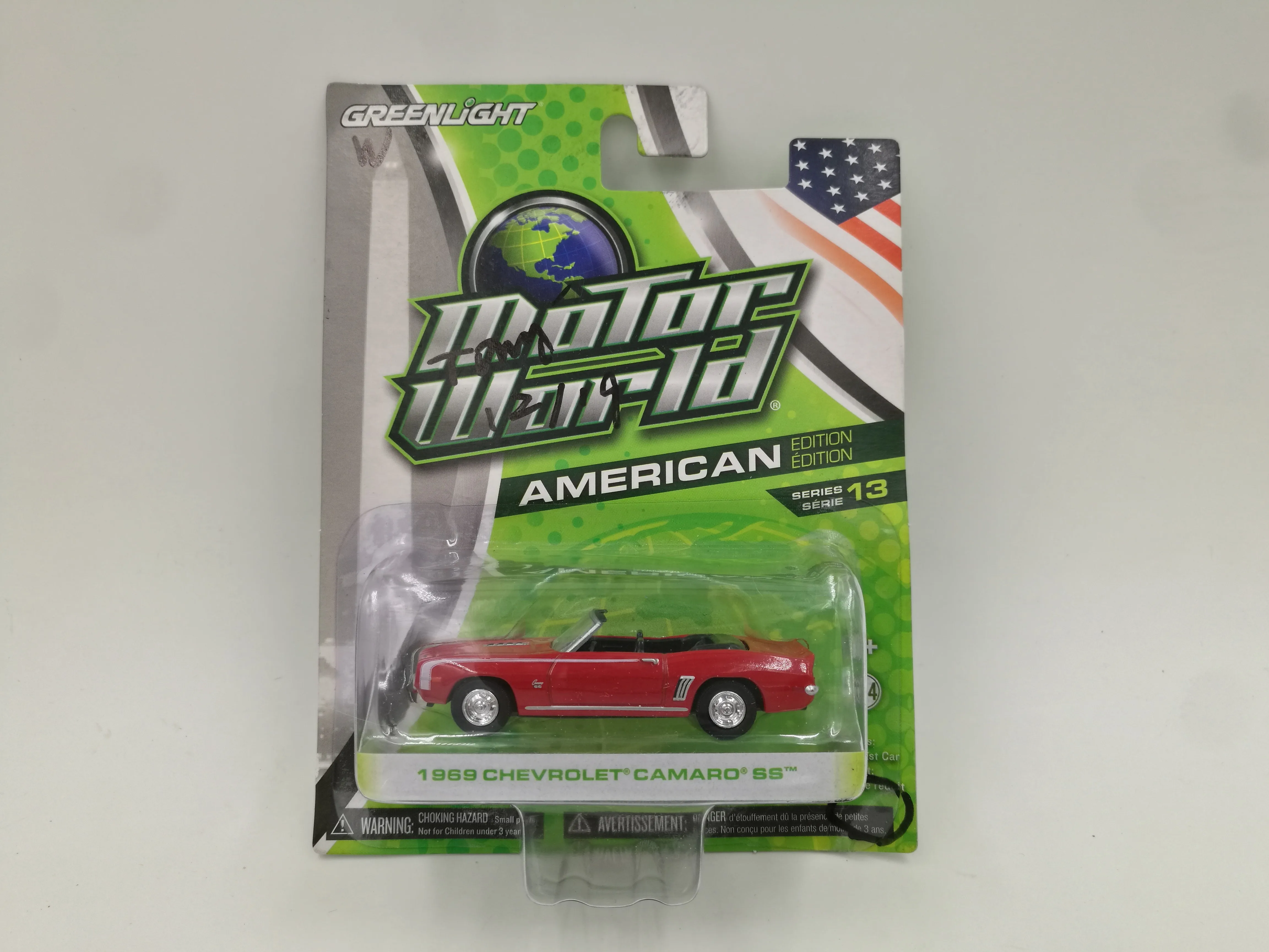 Игрушечный автомобиль GreenLight 1:64 1969 CHEVRO LET CAMARO SS игрушечный из сплава игрушки для