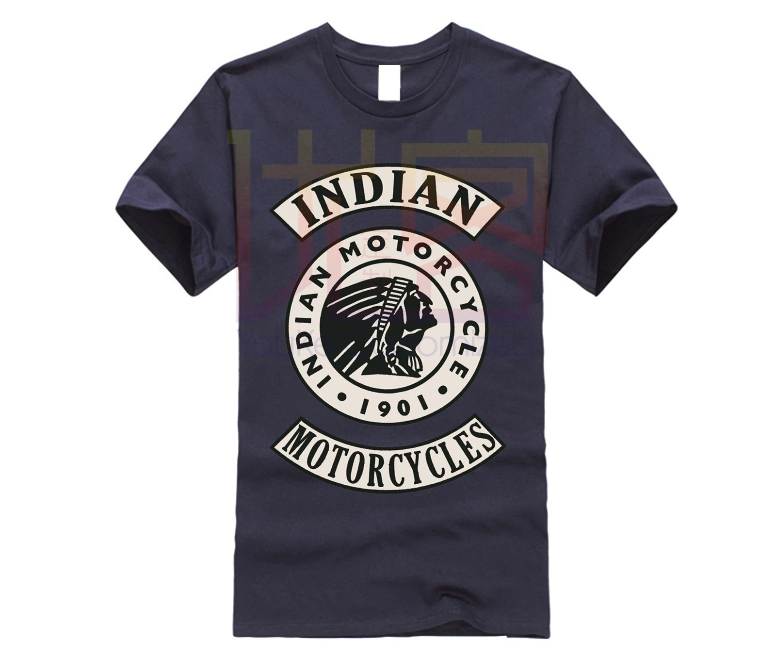 Кафе гонщик полный скорости индийский и мотоцикл ретро Футболка Винтаж 100% хлопок