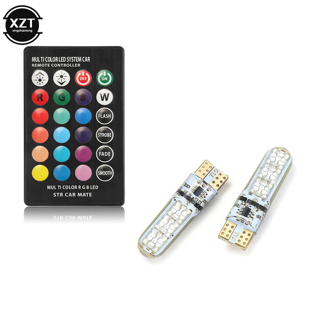 Автомобисветильник купольная лампа RGB T10 W5W СВЕТОДИОДНАЯ Лампа 194 168 5050 SMD для