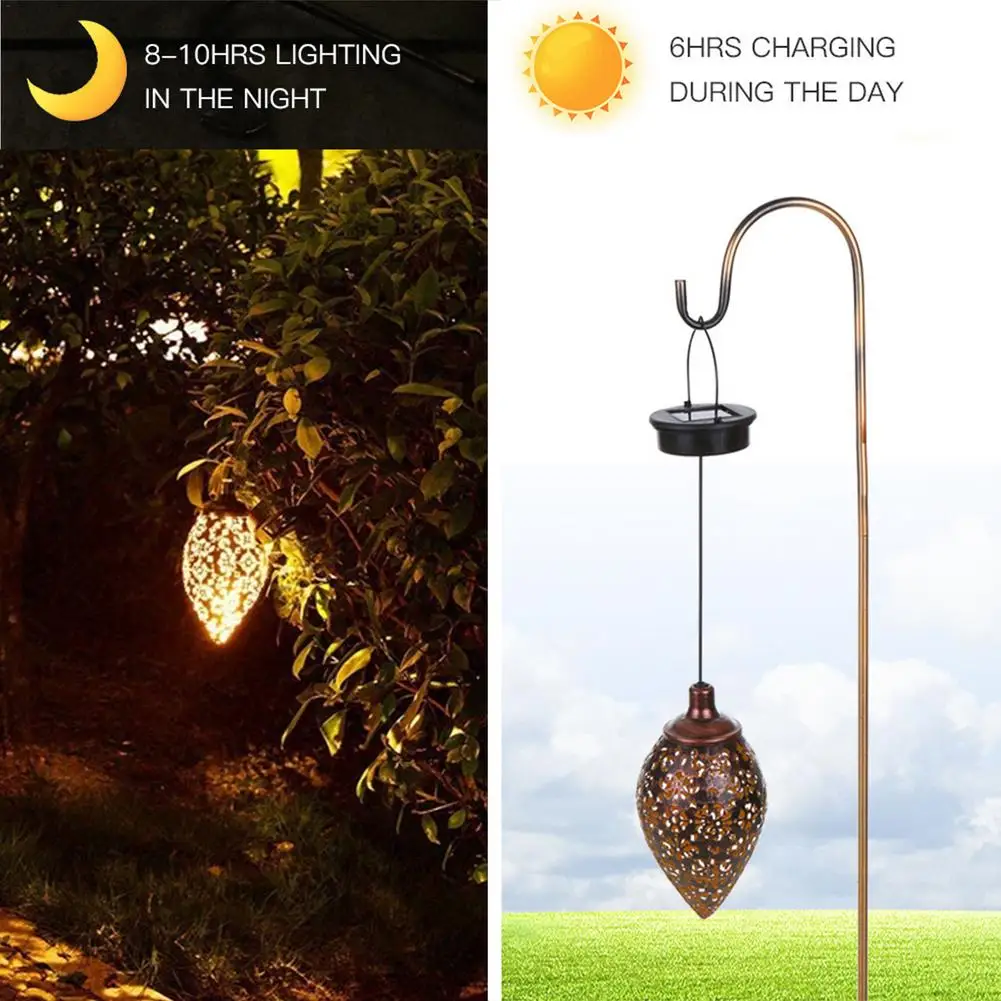 

New Solar LED String Light Fairy Light Fixture Outdoor Hanging Light Waterproof Garden Lantern Lights Patio Hanging Decoration