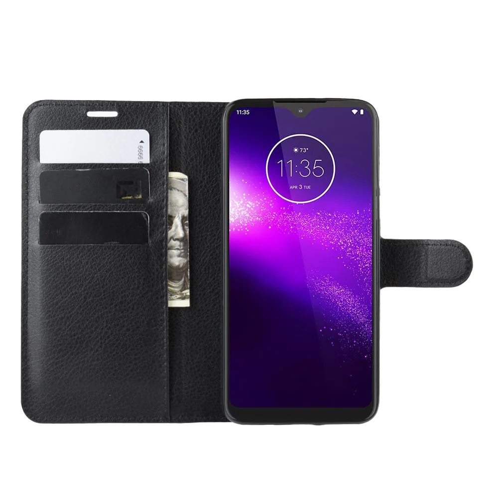 Чехол для Motorola Moto One Macro мягкий силиконовый чехол книжка с подставкой кожаный