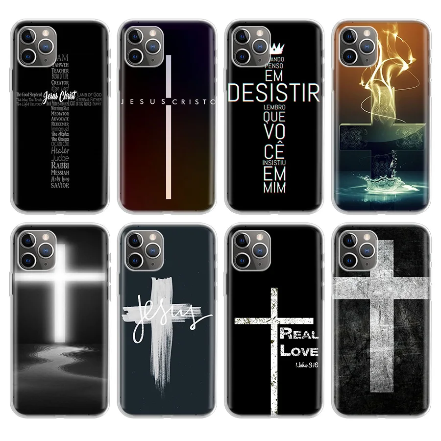 Библия Иисус Христос христианский крест дизайн смарт чехол для задней панели