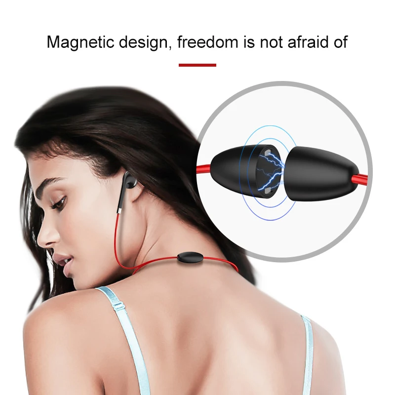 Беспроводные наушники BT313 Bluetooth V4.1 магнитная гарнитура с подвесным воротником