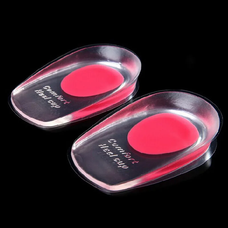 

Soft Silicone Gel Insoles Half Heel Insole Pad Height Increase Insoles for Heel Spurs Pain Foot Massager Shoe Accessories
