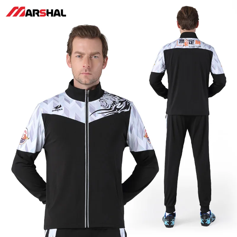 Пользовательский футбольный костюм Мужская осенняя куртка с длинными рукавами