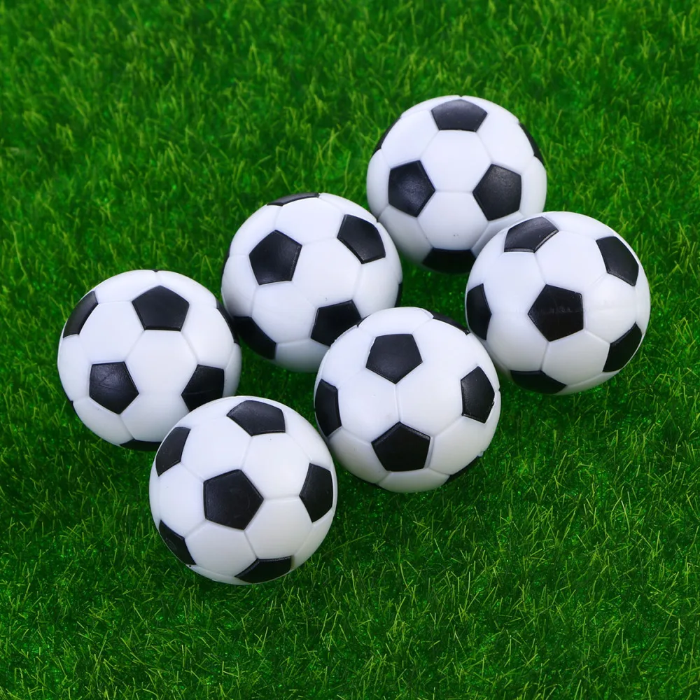 

10pcs Black and White Football Table Soccer Footballs Replacement Balls Tabletop Soccer Game Accessory (32mm Diameter)