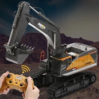114 diecast rc excavator 22 channel alloy excavator truck with lights and sounds construction vehicle model