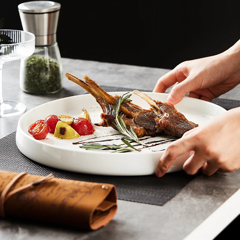 Керамическая Западная тарелка для еды в скандинавском стиле основной ресторана