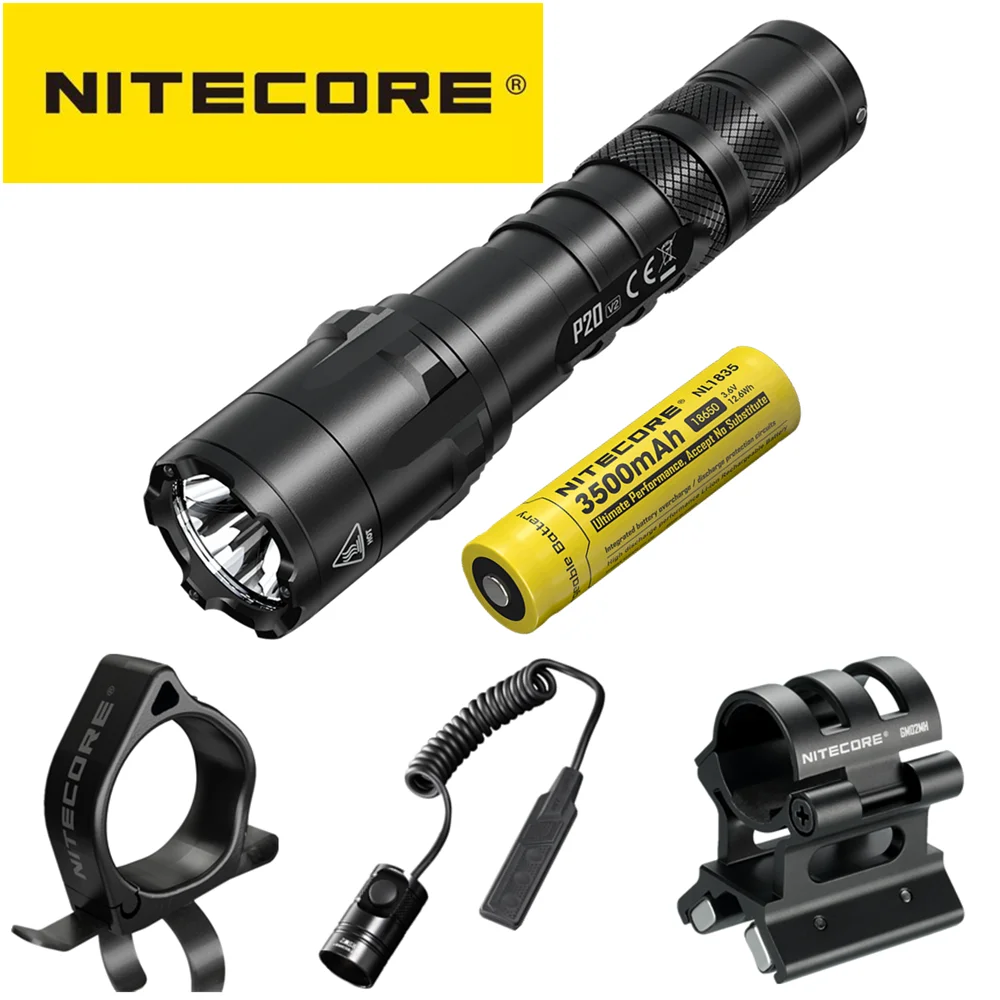 Оригинальное зарядное устройство NITECORE P20 v2 фонарик 1100 Люмен CREE XP-L2 V6 светодиодный