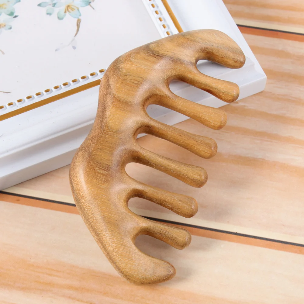 

Green Sandalwood Comb Wooden Hair Comb Verawood Comb Hair Care Wooden Brush Comb