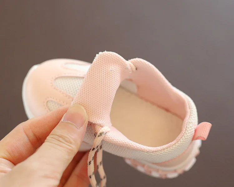 

2020 Autumn New Style Baby Casual Shoes Soft Rubber Sole Infant Toddler Fashion Sneakers Baby Shoes Pink Black 1-2T Kids