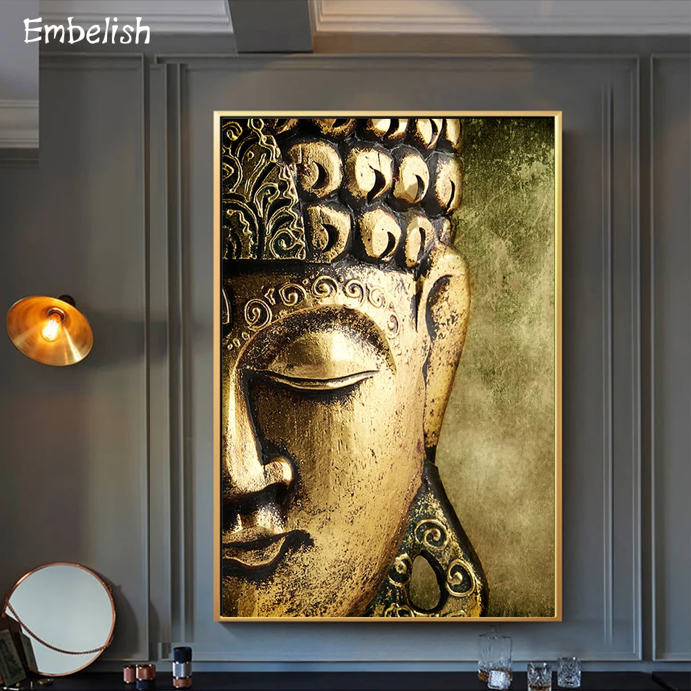 Настенная картина с изображением статуи Будды 1 шт. высокое качество для гостиной