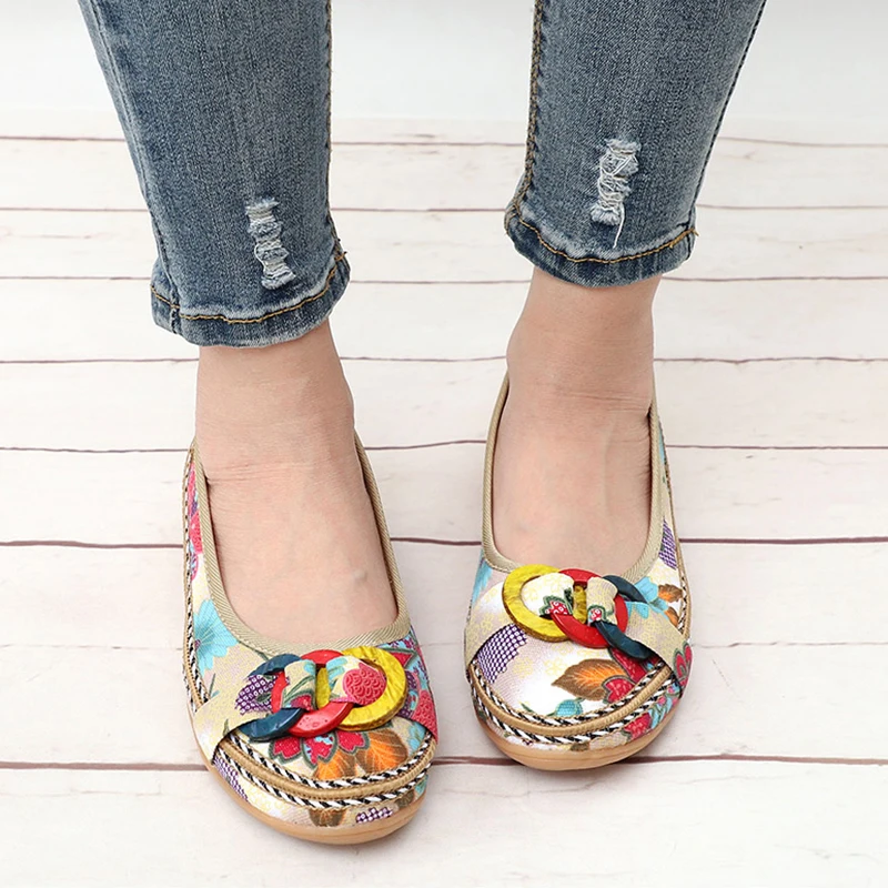 Женская обувь на плоской подошве без шнуровки Сезон лето осень Женские